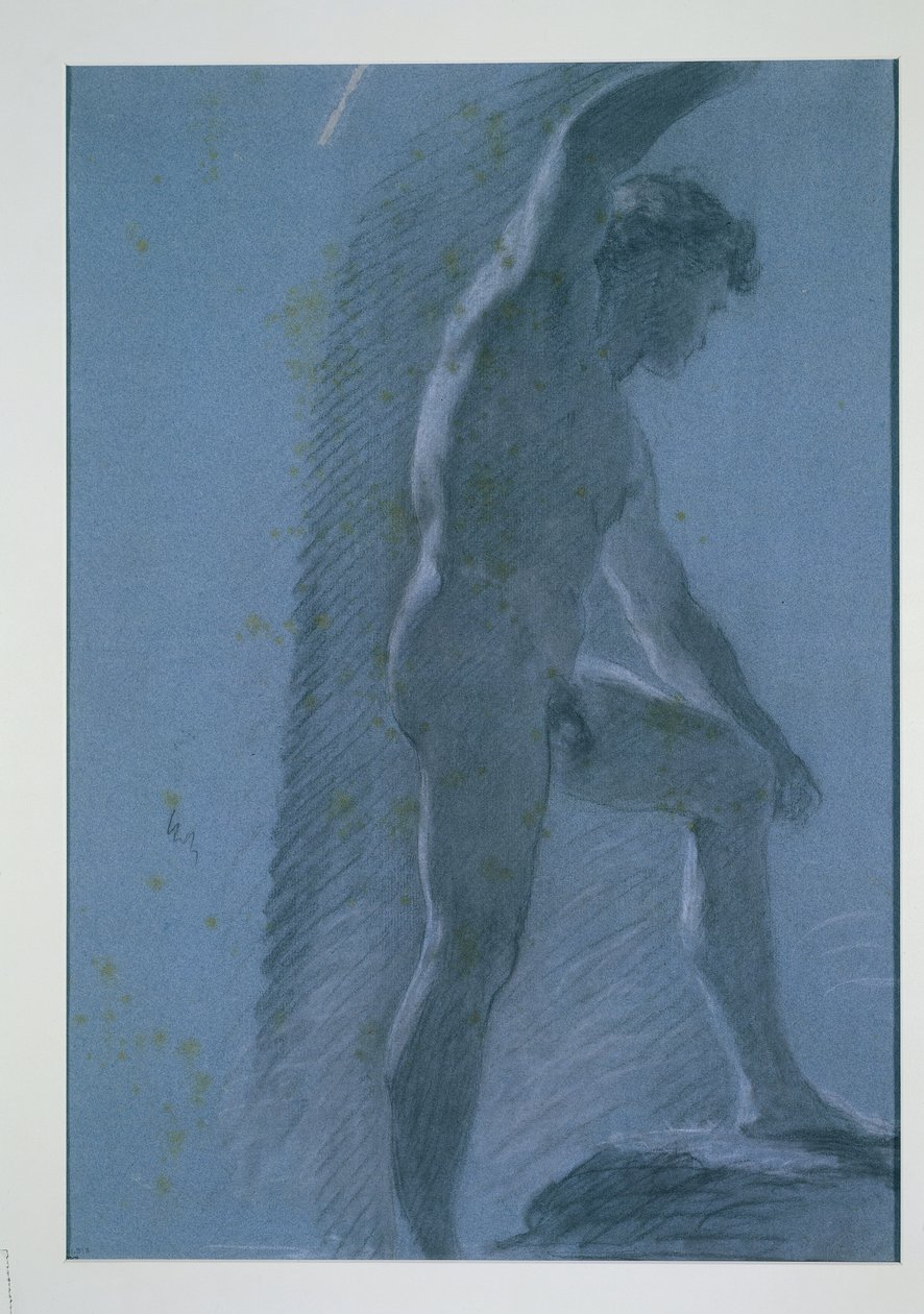 Undersøgelse af en mandlig nøgen (verso) af Pierre Paul Prud