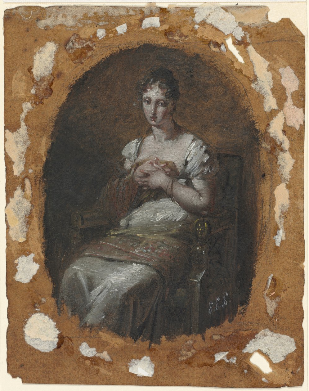 Ung kvinde siddende af Pierre Paul Prud