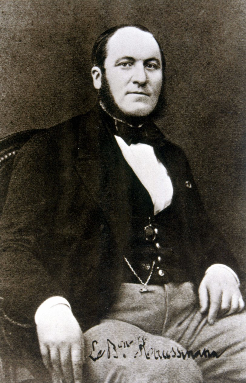 Portræt af baron Haussmann, ca. 1850 af Pierre Petit