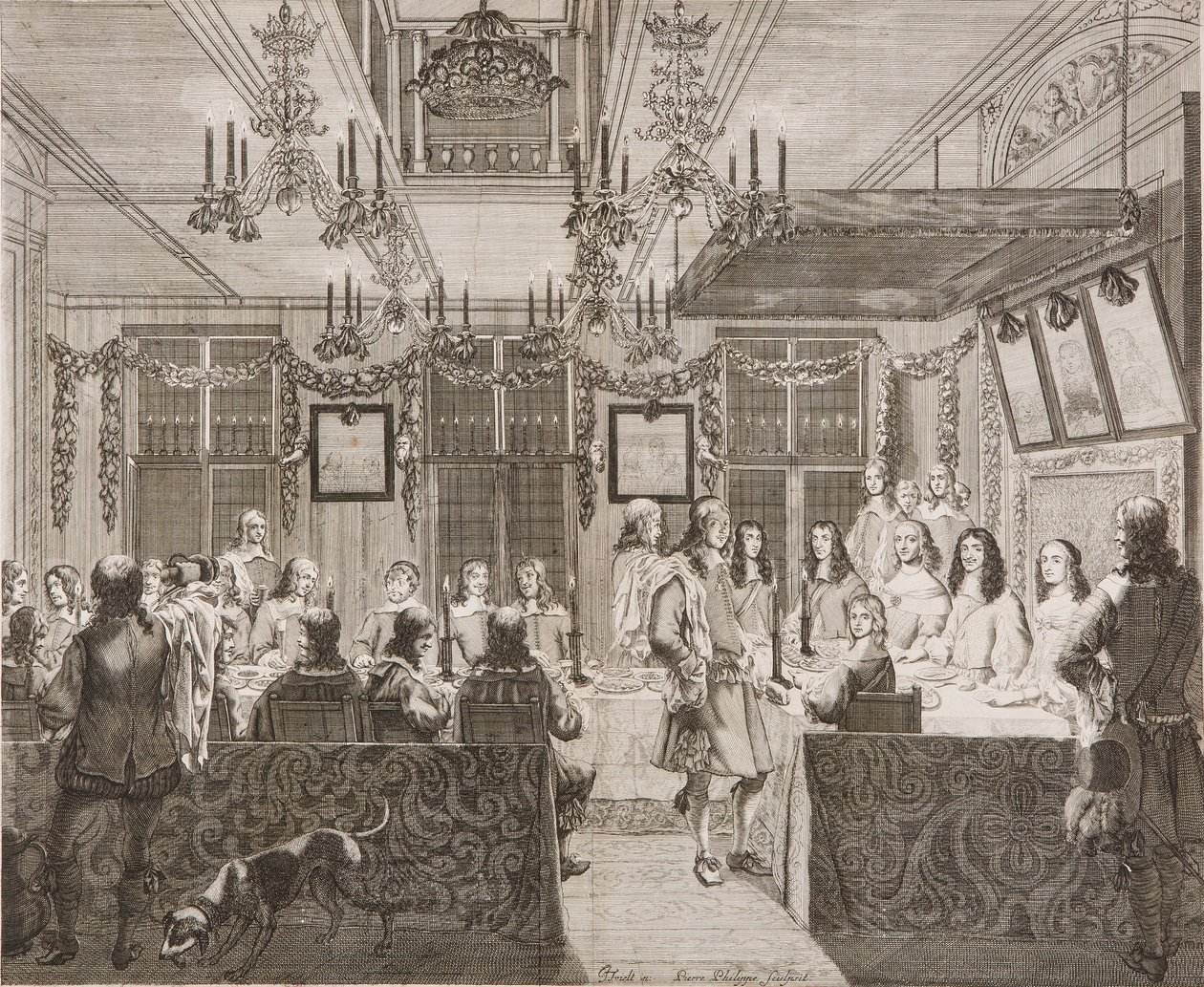 Kong Charles II spiste med Lucy Walter af Pierre Philippe