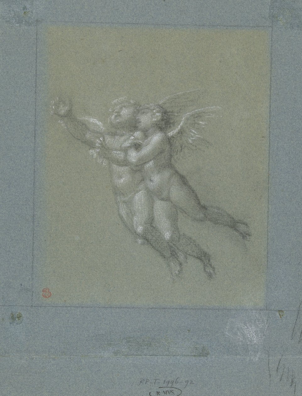 To flyvende putti af Pierre Prud