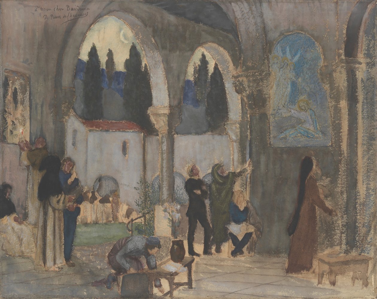 Kristen inspiration, 1800-tallet. af Pierre Puvis de Chavannes