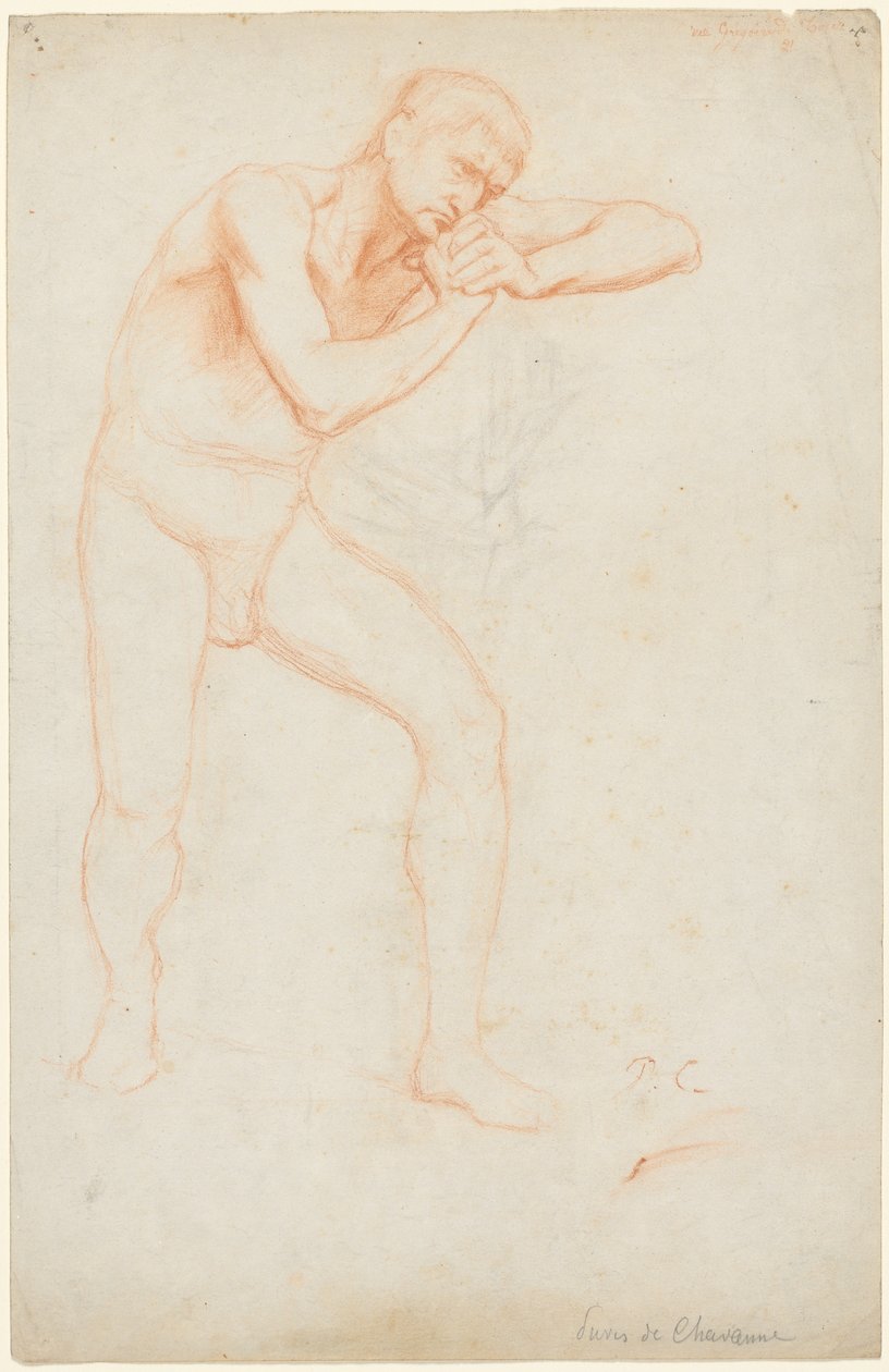 Nøgen mand, 1891. af Pierre Puvis de Chavannes