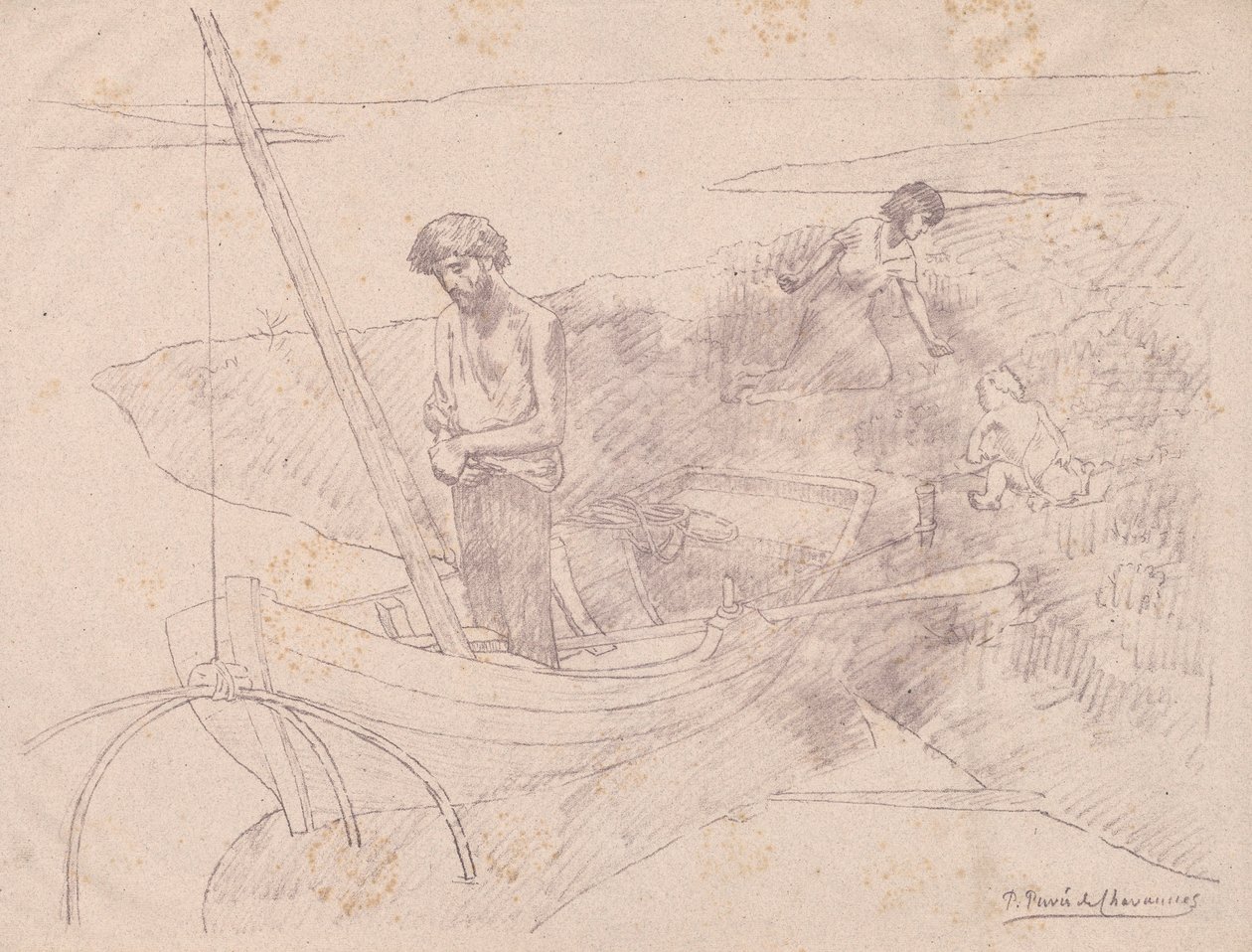 Den stakkels fisker af Pierre Puvis de Chavannes
