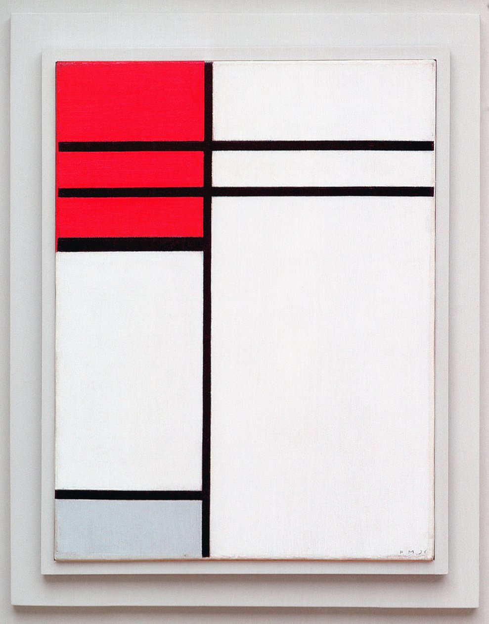 Komposition (A) i rød og hvid, 1936 af Piet Mondrian