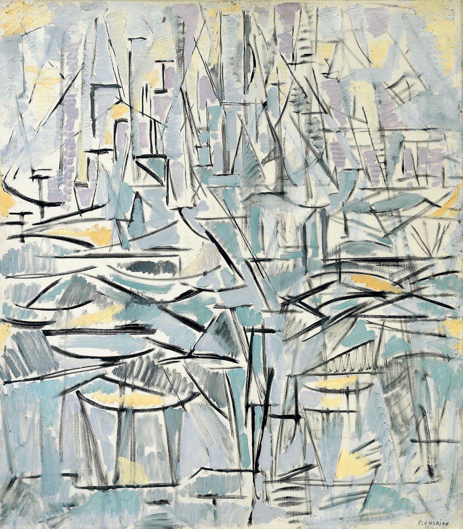 Sammensætning nr. XVI af Piet Mondrian