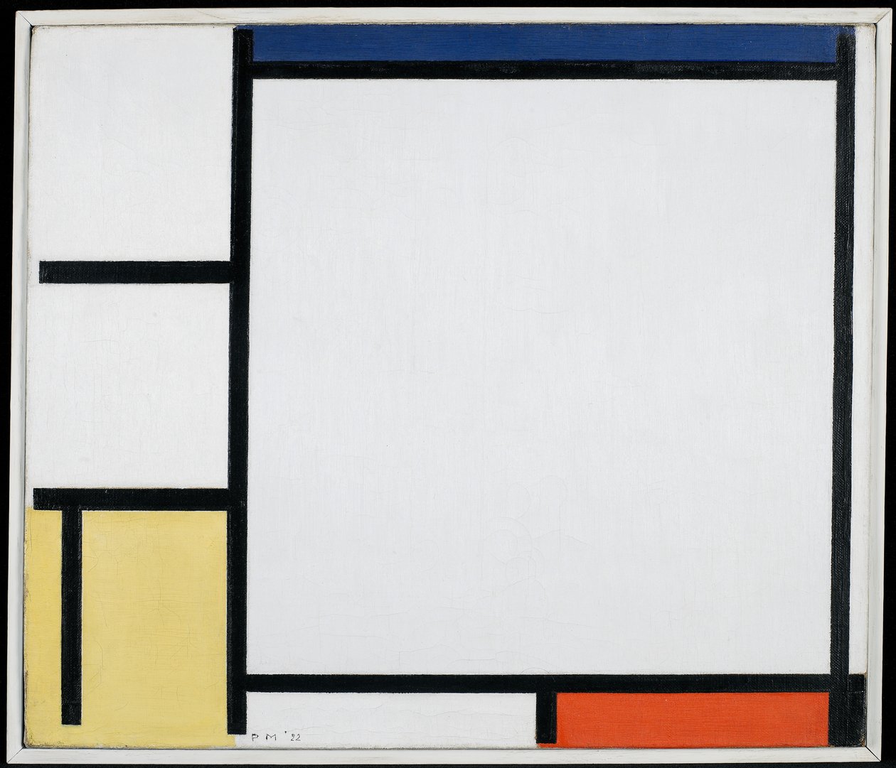 Komposition med blå, rød, gul og sort, 1922 af Piet Mondrian