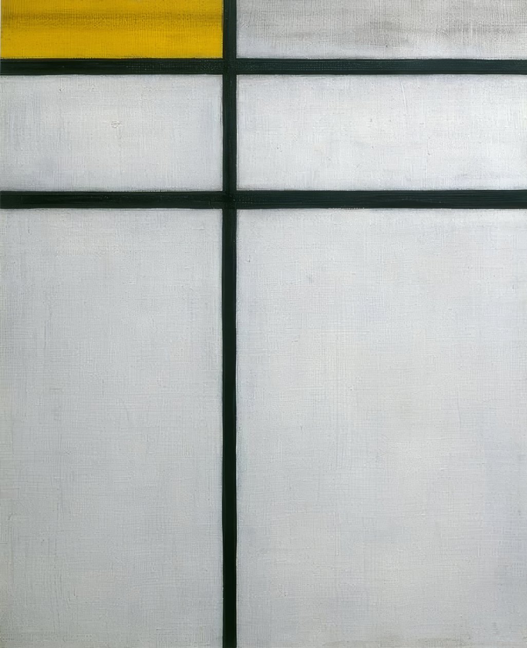 Sammensætning med gul af Piet Mondrian