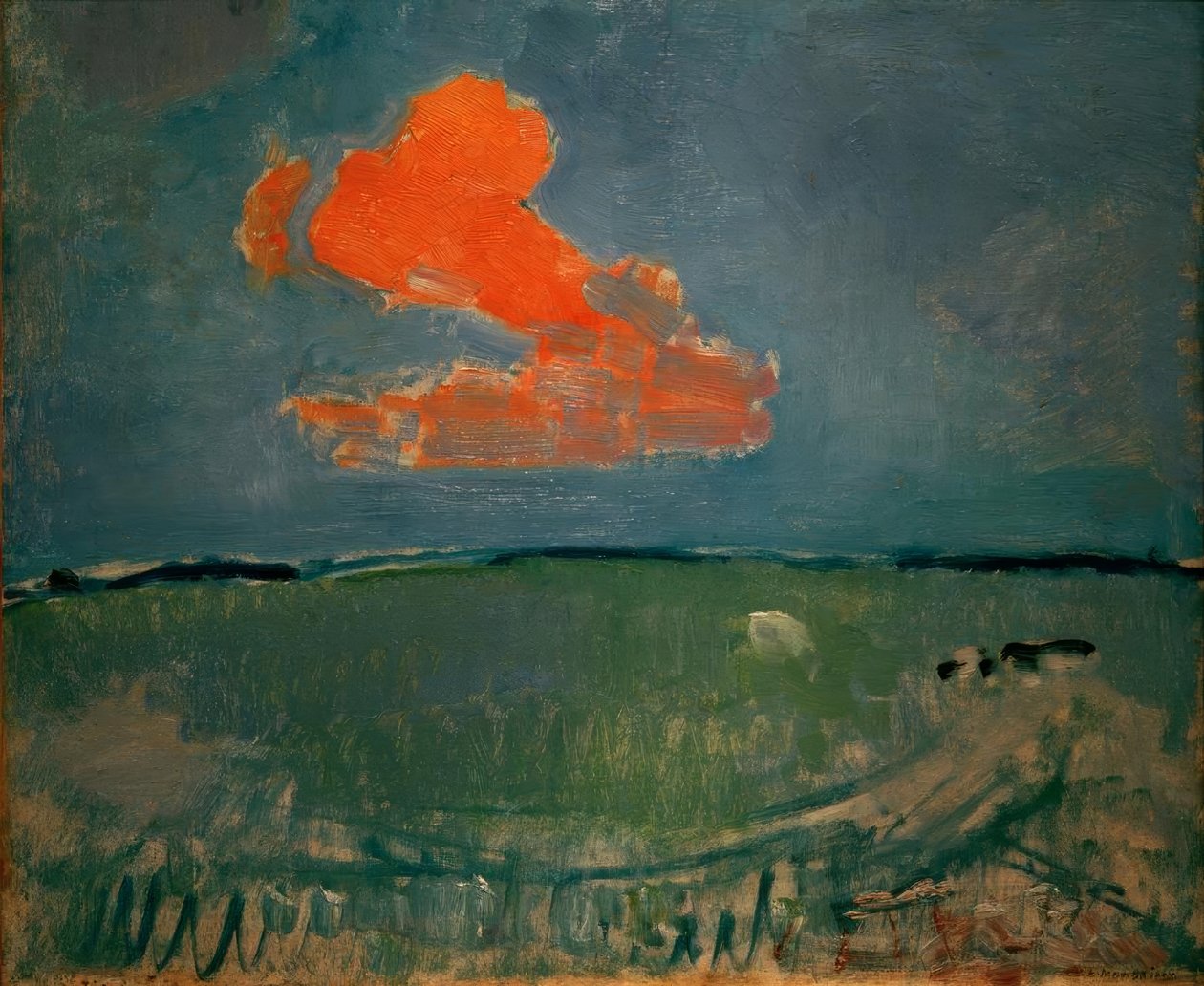 Den røde sky af Piet Mondrian