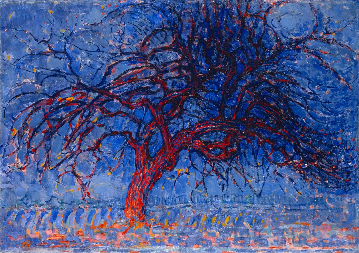 Rødt træ af Piet Mondrian