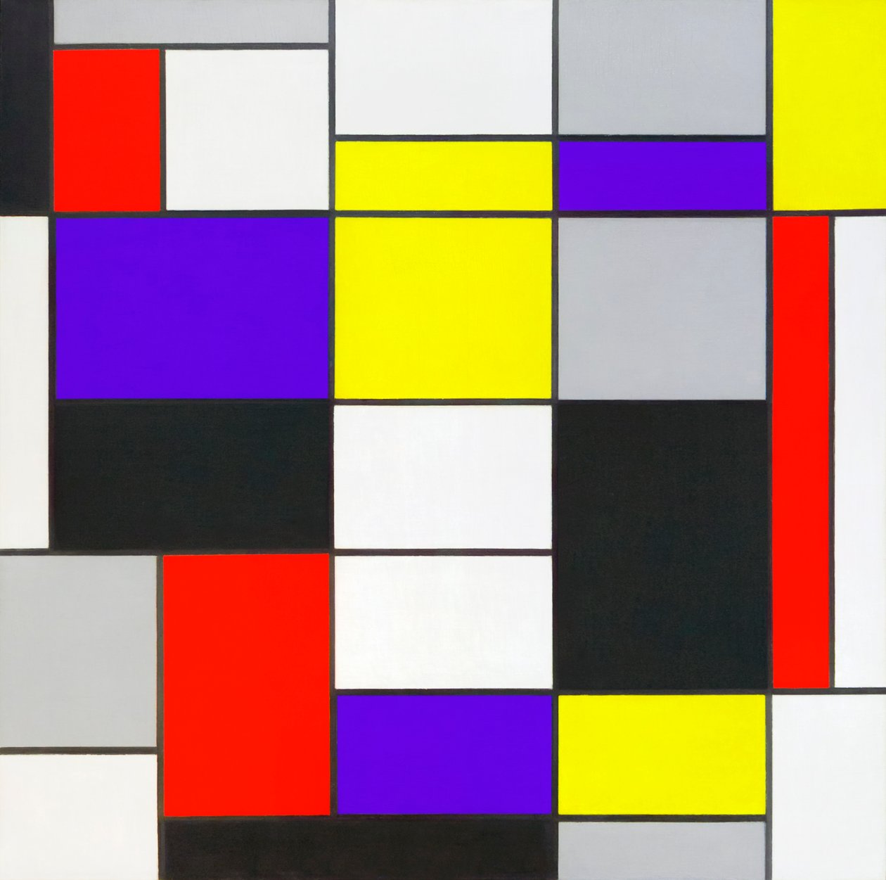 Sammensætning A af Piet Mondrian