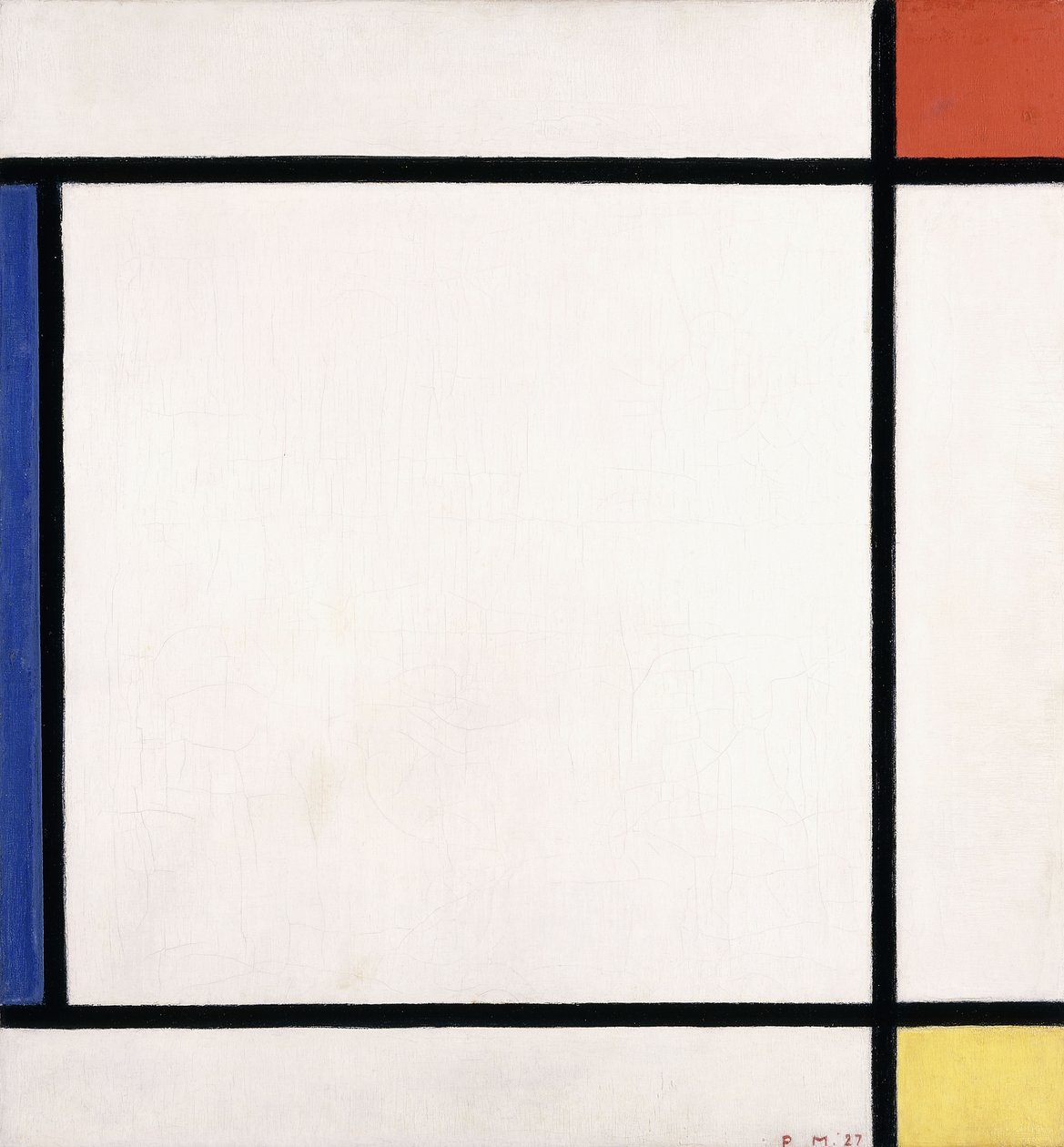 Sammensætning III med rød, gul og blå af Piet Mondrian
