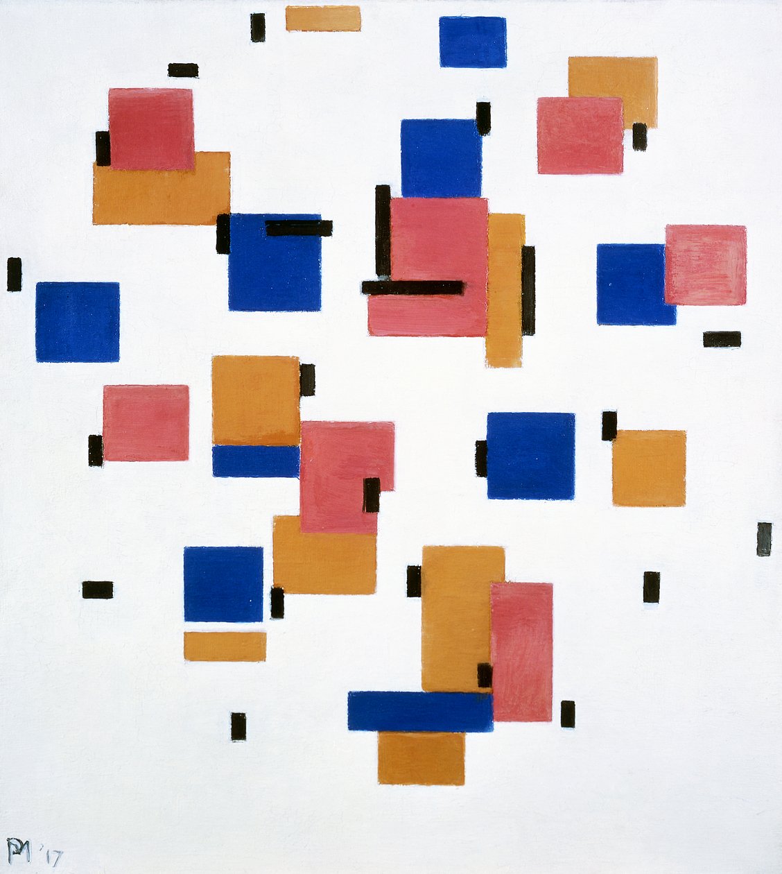 Sammensætning i farve B af Piet Mondrian