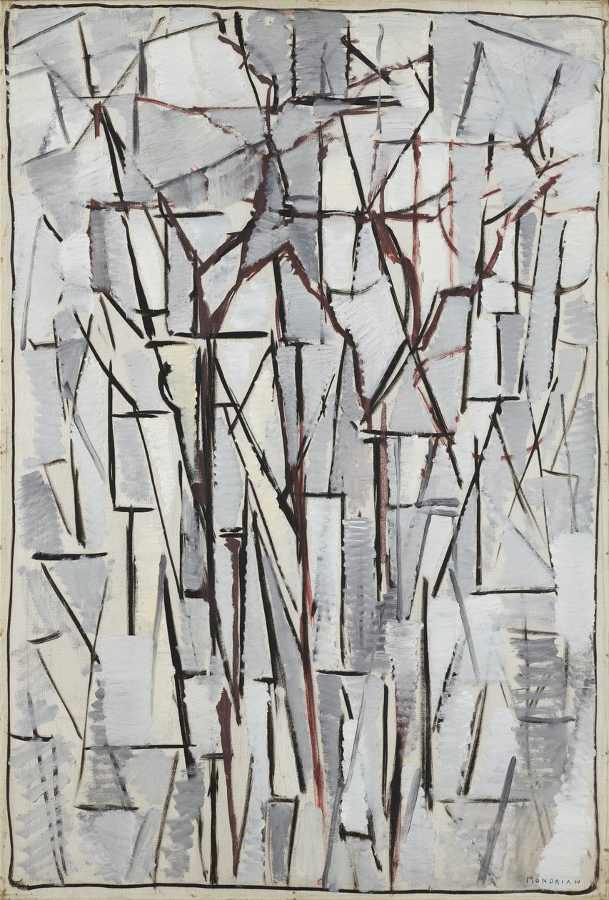 Kompositionstræer 2, 1912-13 af Piet Mondrian