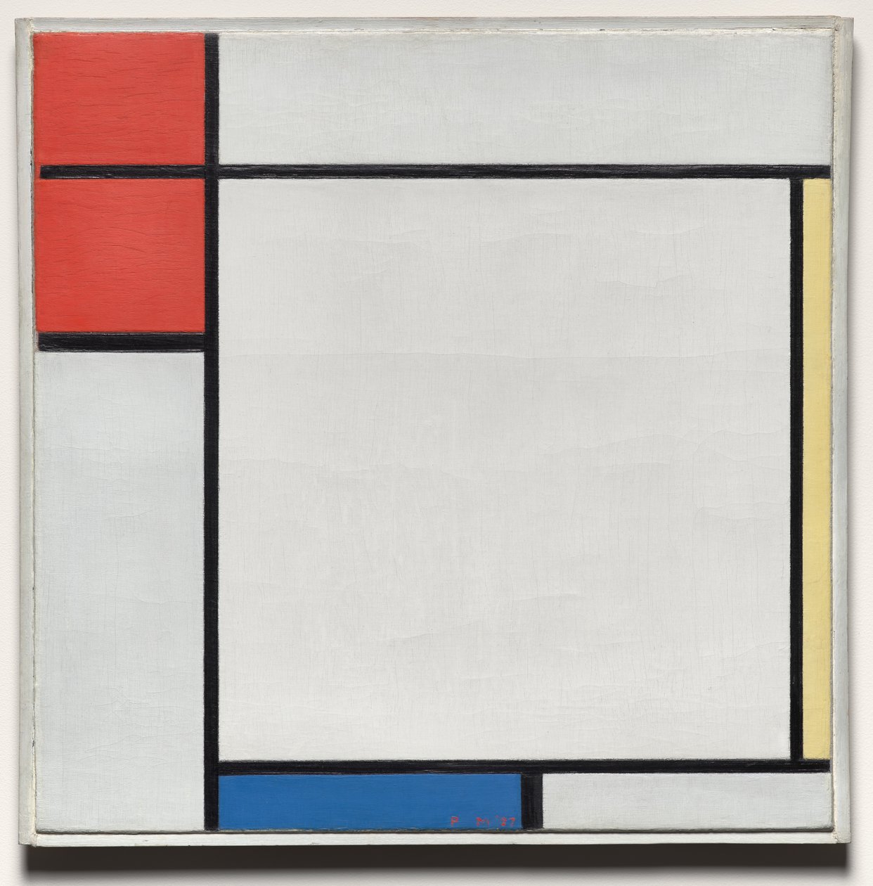 Sammensætning med rød, gul og blå af Piet Mondrian