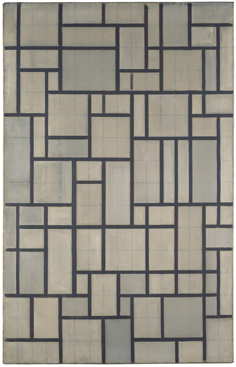 Sammensætning med gitter 2 af Piet Mondrian
