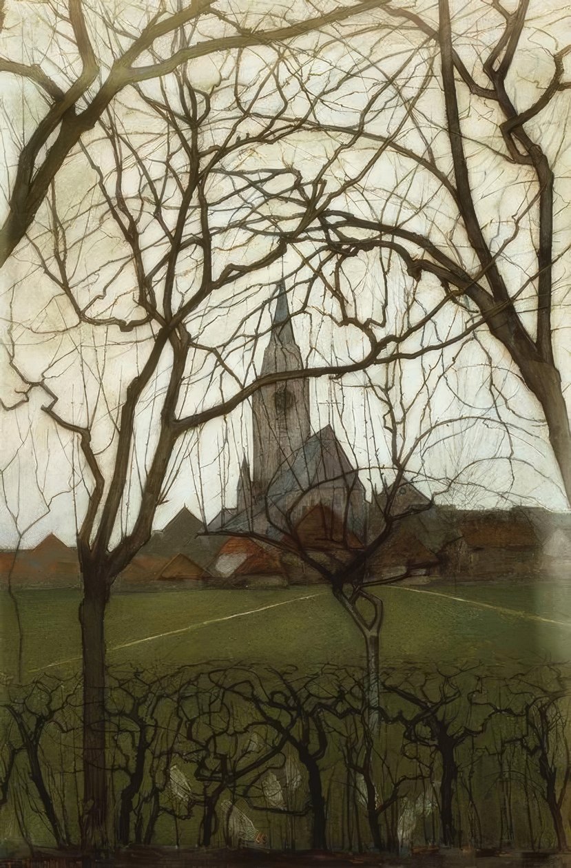 Landsbykirke (Dorfkirche); Jacobs Kirke, Winterswijk af Piet Mondrian