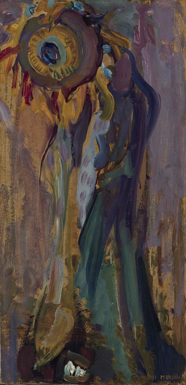 Døende solsikke I, 1908. af Piet Mondrian