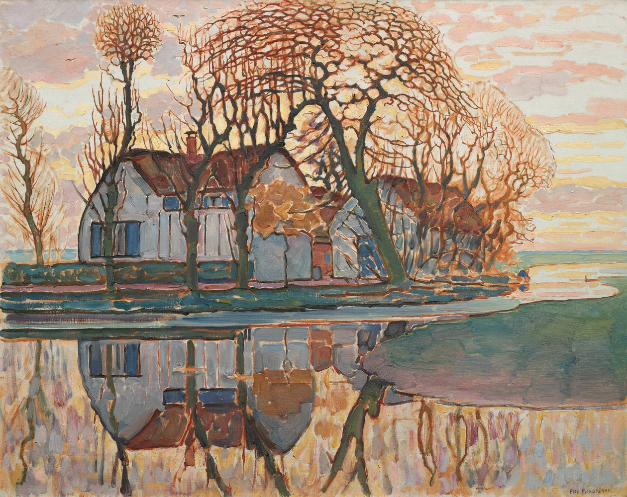 Gård ved Duivendrecht, ca. 1916. af Piet Mondrian