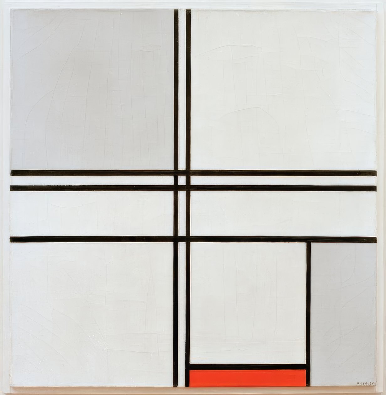 Sammensætning grå-rød af Piet Mondrian