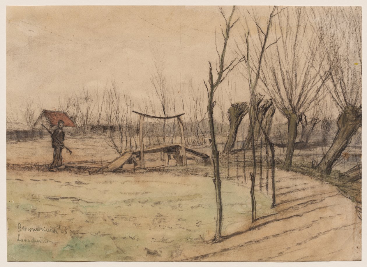 Landskab ved Loosduinen af Piet Mondrian