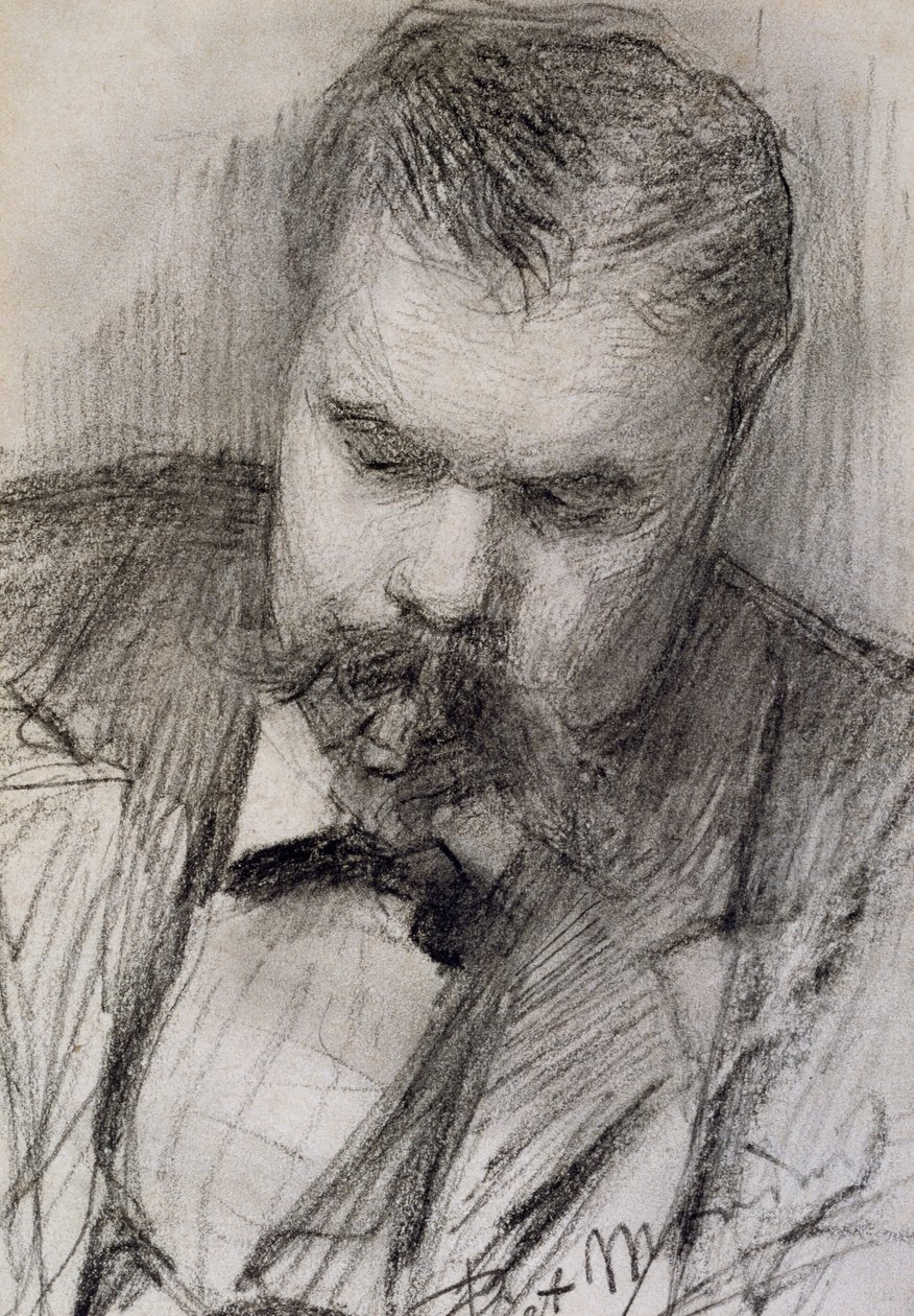 Portræt af Frits Mondrian af Piet Mondrian