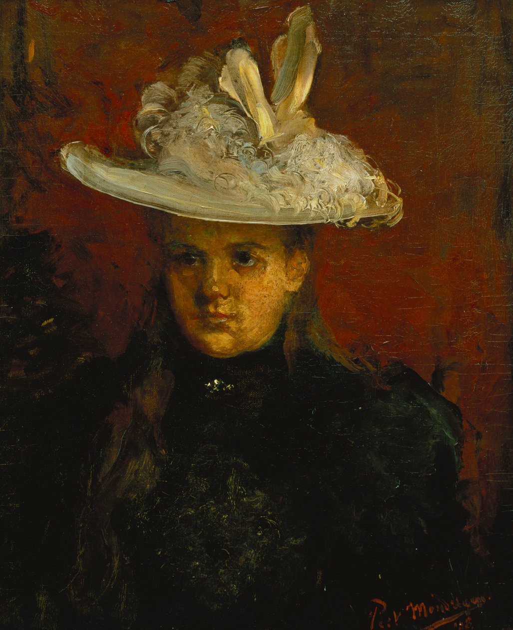 Princesje, ca. 1898 (olie på lærred) af Piet Mondrian