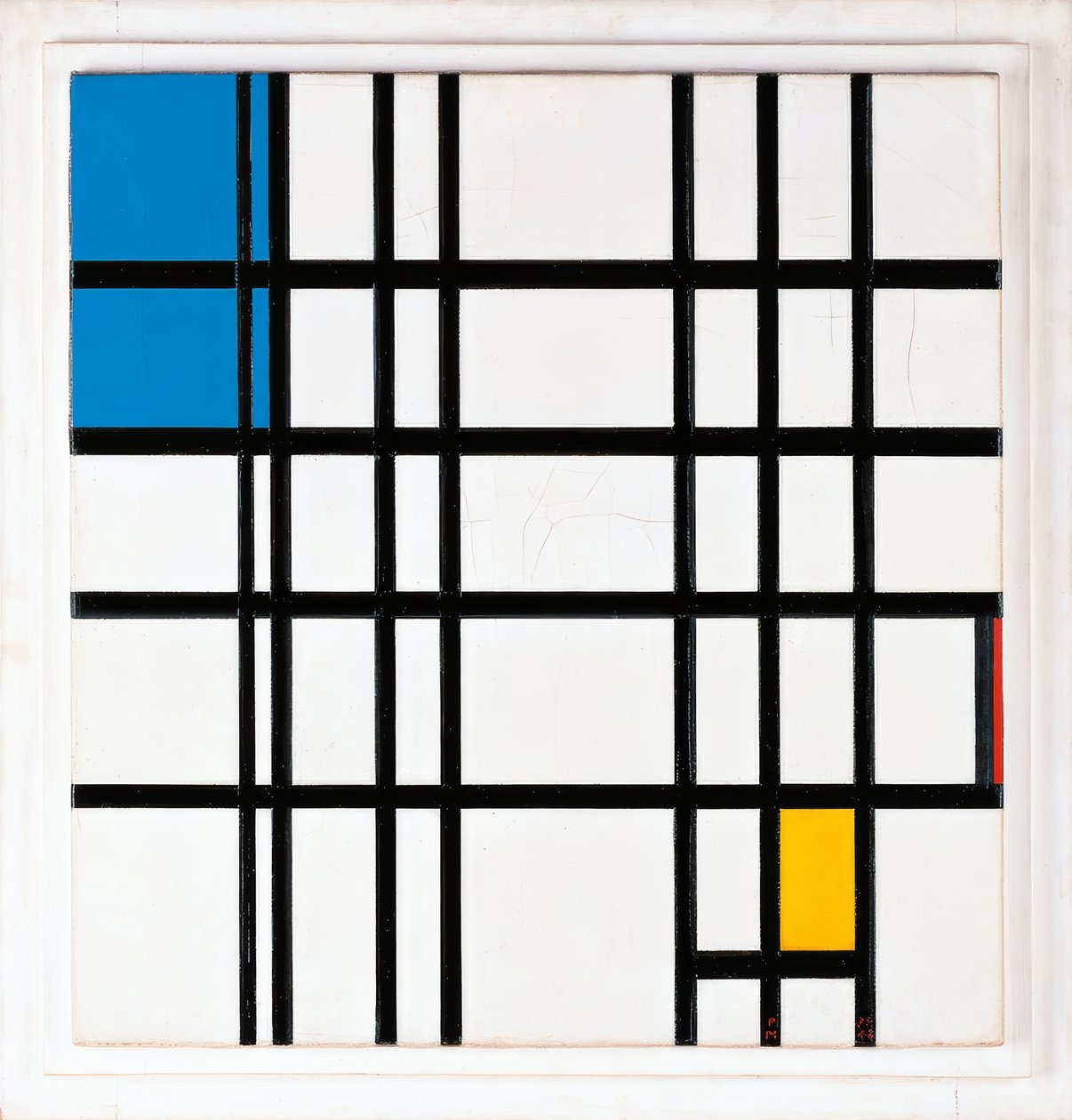 Rhythm of Black Lines af Piet Mondrian