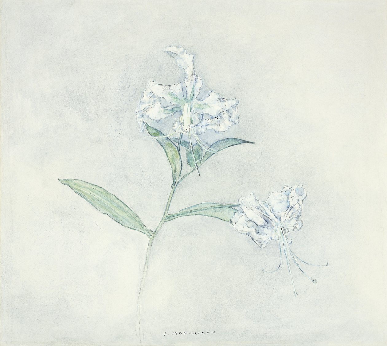 To japanske liljer; To japanske liljer af Piet Mondrian
