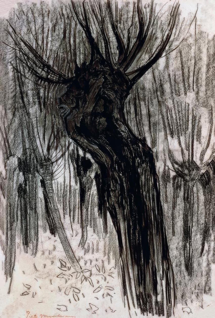 Piletræer, 1902-1904, af Piet Mondrian
