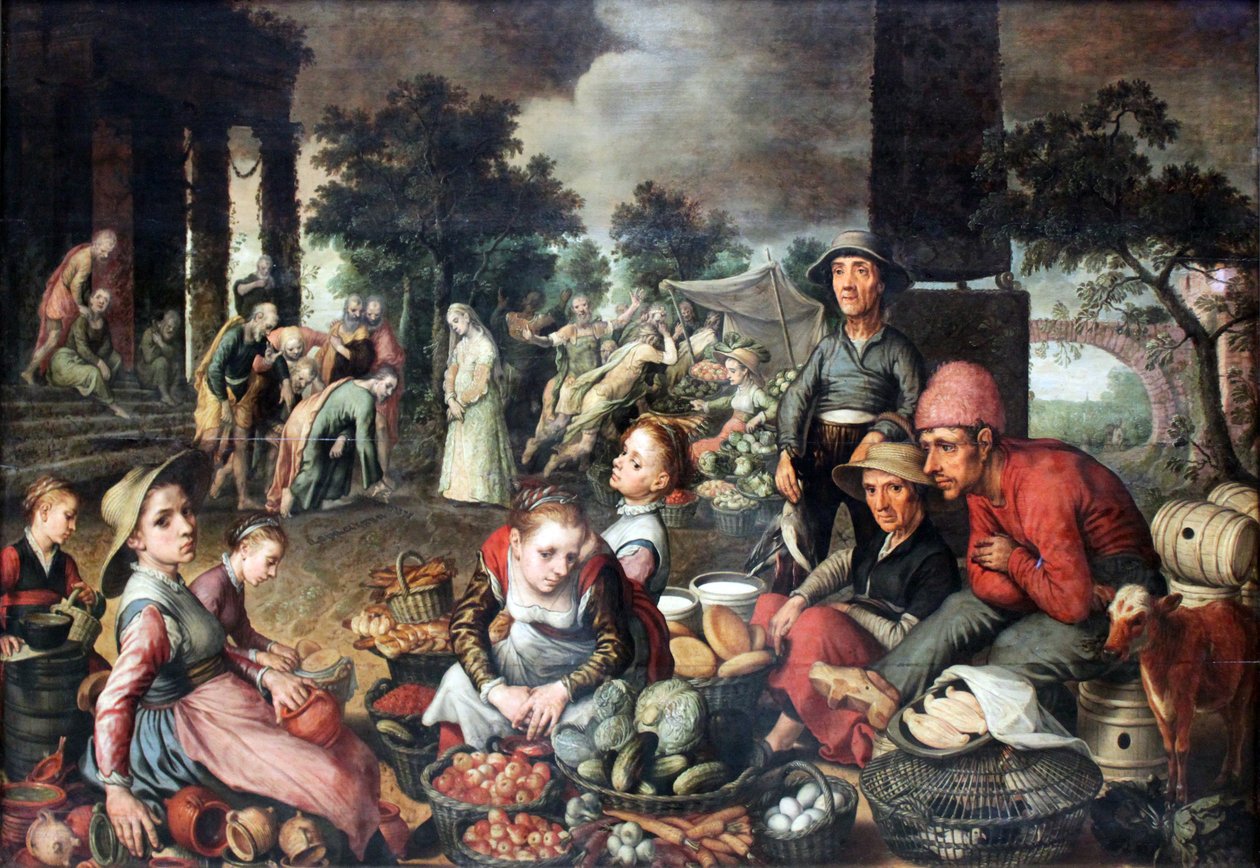Markedsscene med Kristus og utroskaben af Pieter Aertsen