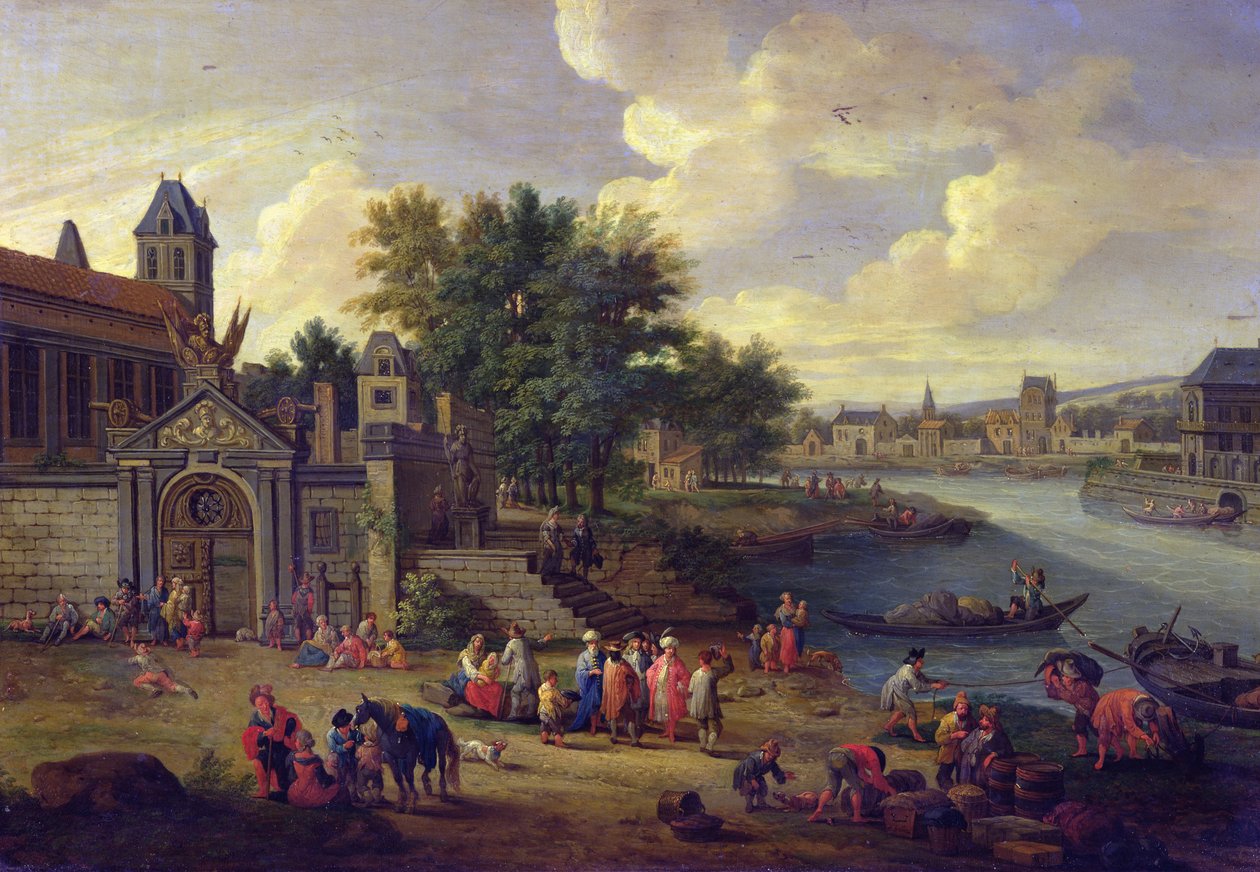 Udsigt over værftet, ca. 1680 af Pieter Bouts