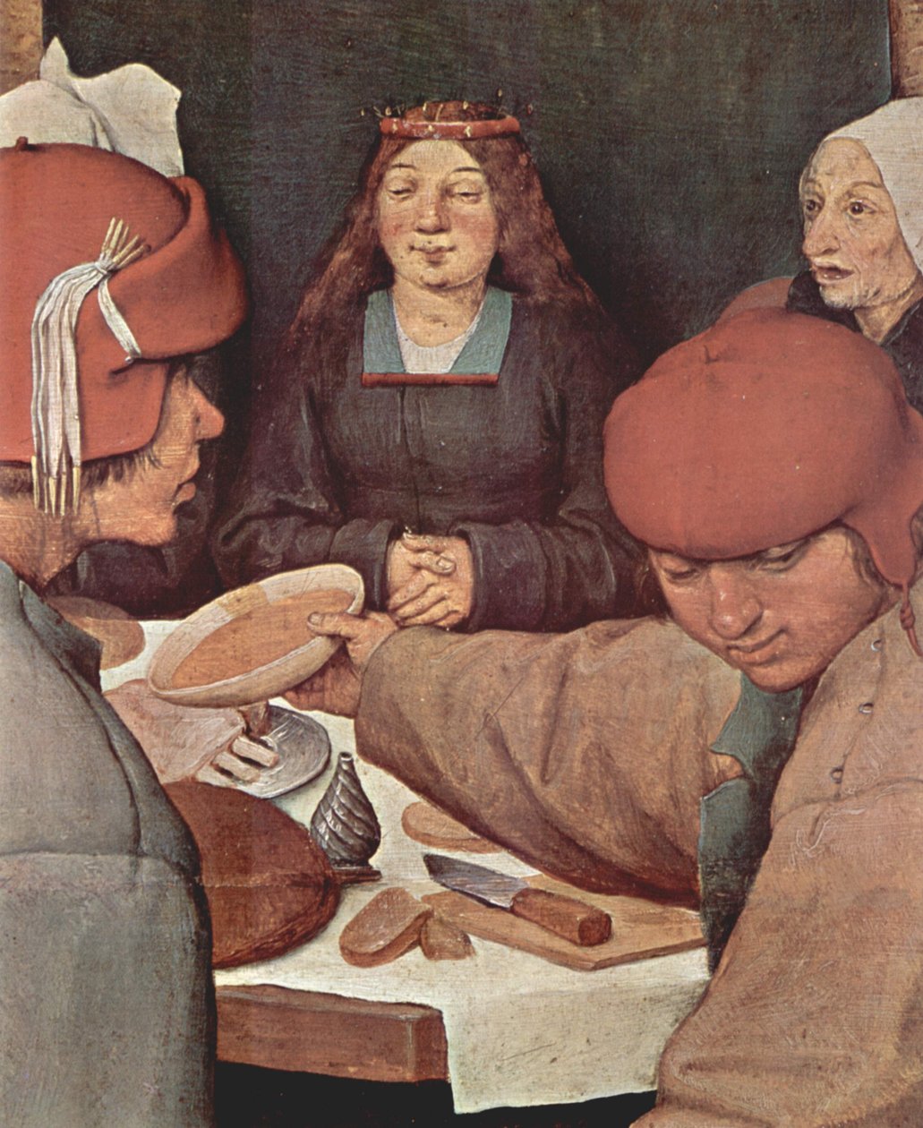 Landebryllup, detaljer af Pieter Bruegel the Elder