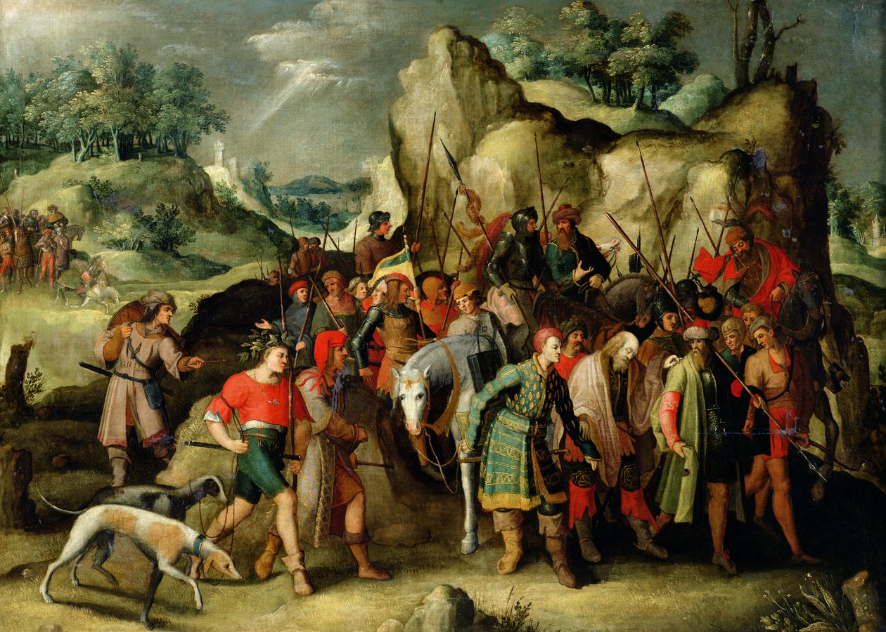 St. Paul førte til Damaskus efter sin omvendelse af Pieter Brueghel the Younger