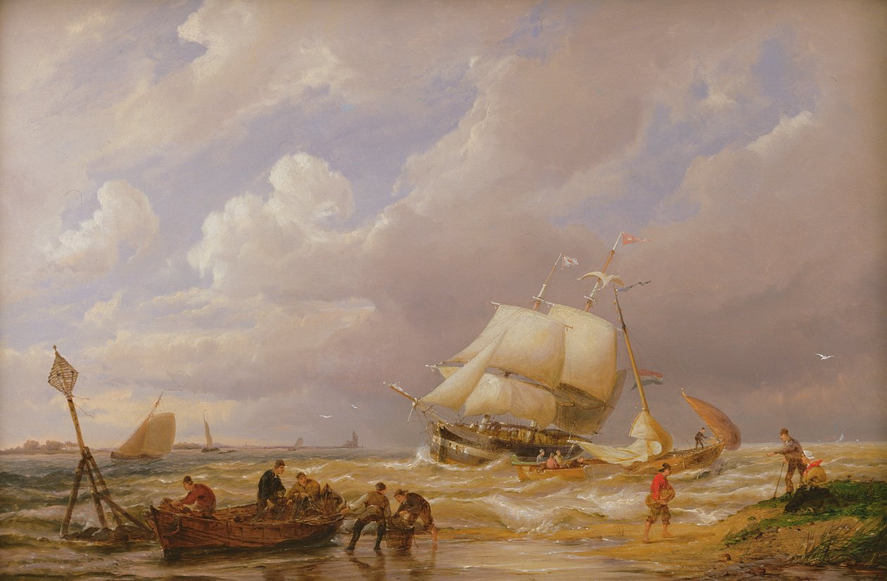 Pampas på Zuider Zee, 1800-tallet af Pieter Cornelis Dommerson