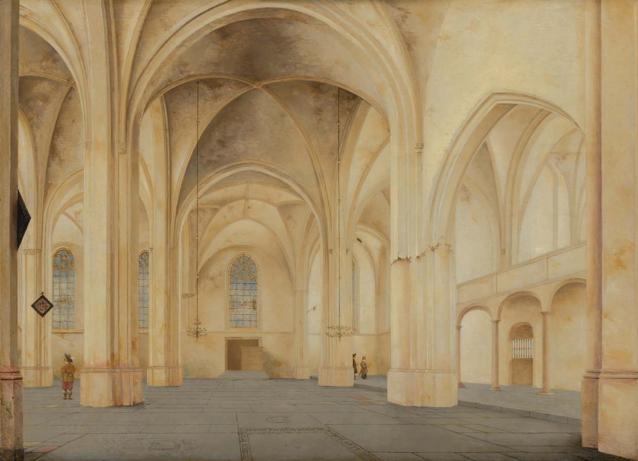Det indre af Cunera -kirken i Rhenen af Pieter Janszoon Saenredam