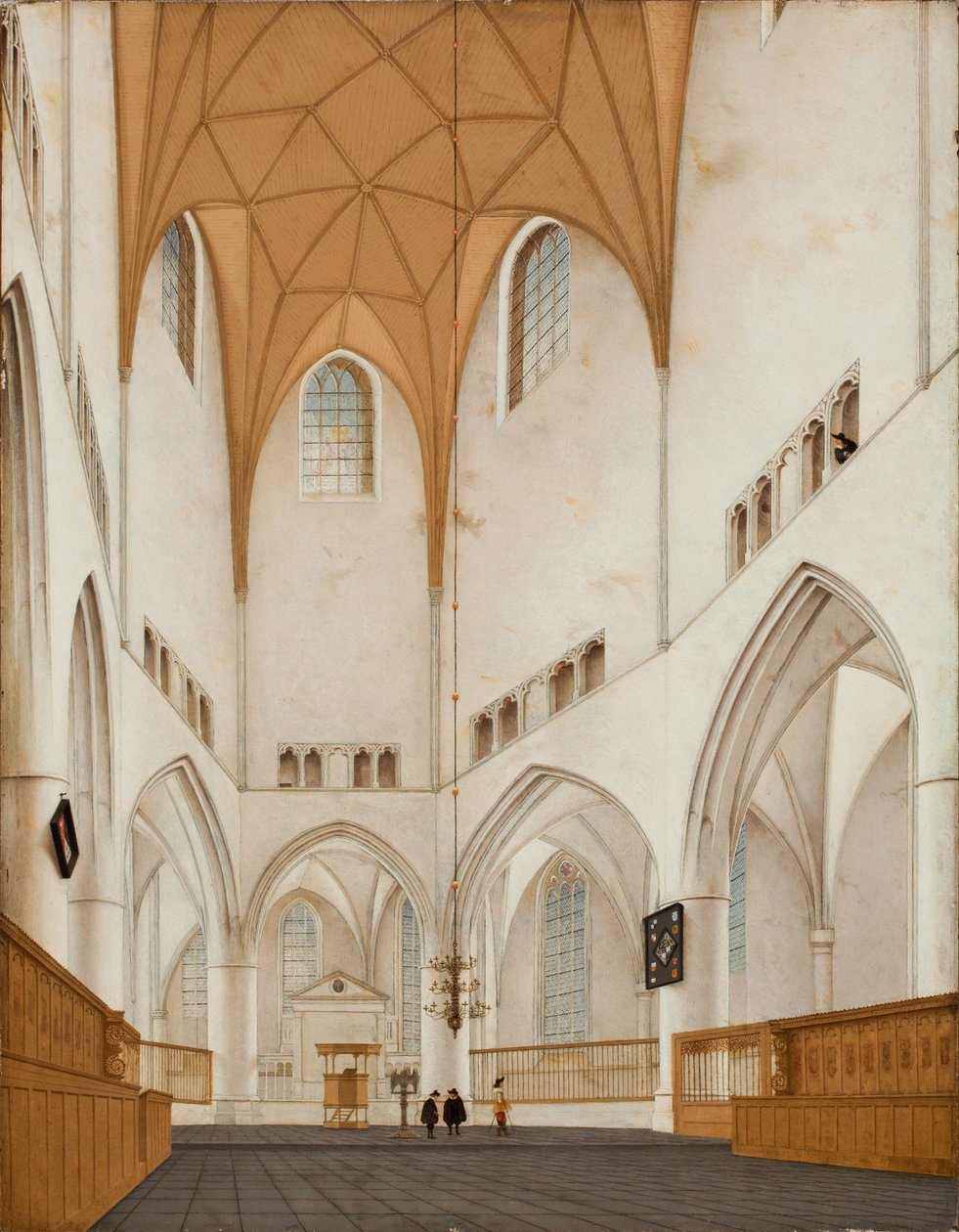 Interiør af koret i St. Bavo-kirken i Haarlem, 1660 af Pieter Janszoon Saenredam