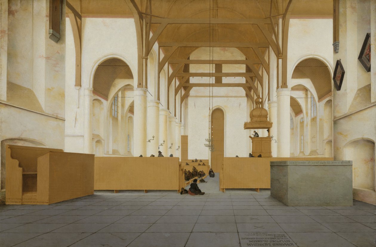 Interiør af Sint-Odulphuskerk i Assendelft, 1649 af Pieter Janszoon Saenredam