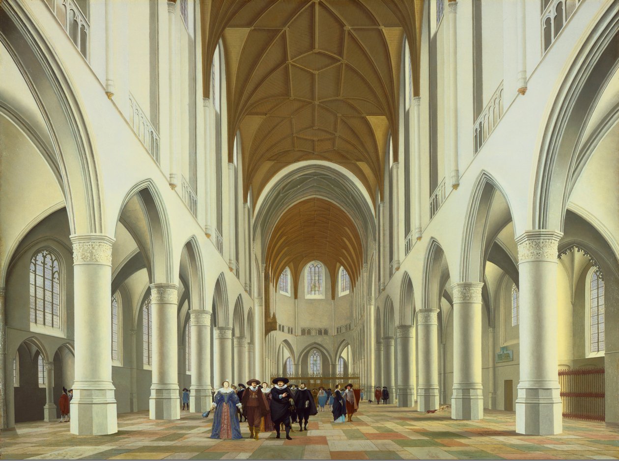 Interiør af Saint Bavo, Haarlem af Pieter Janszoon Saenredam