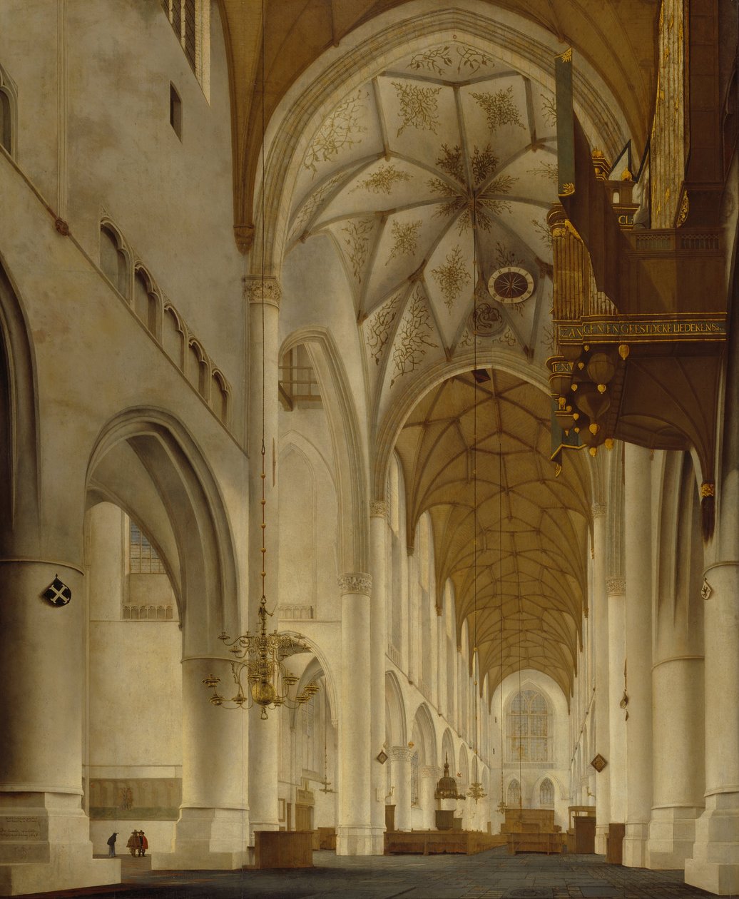 Det indre af St. Bavos Kirke, Haarlem (Grote Kerk) af Pieter Janszoon Saenredam