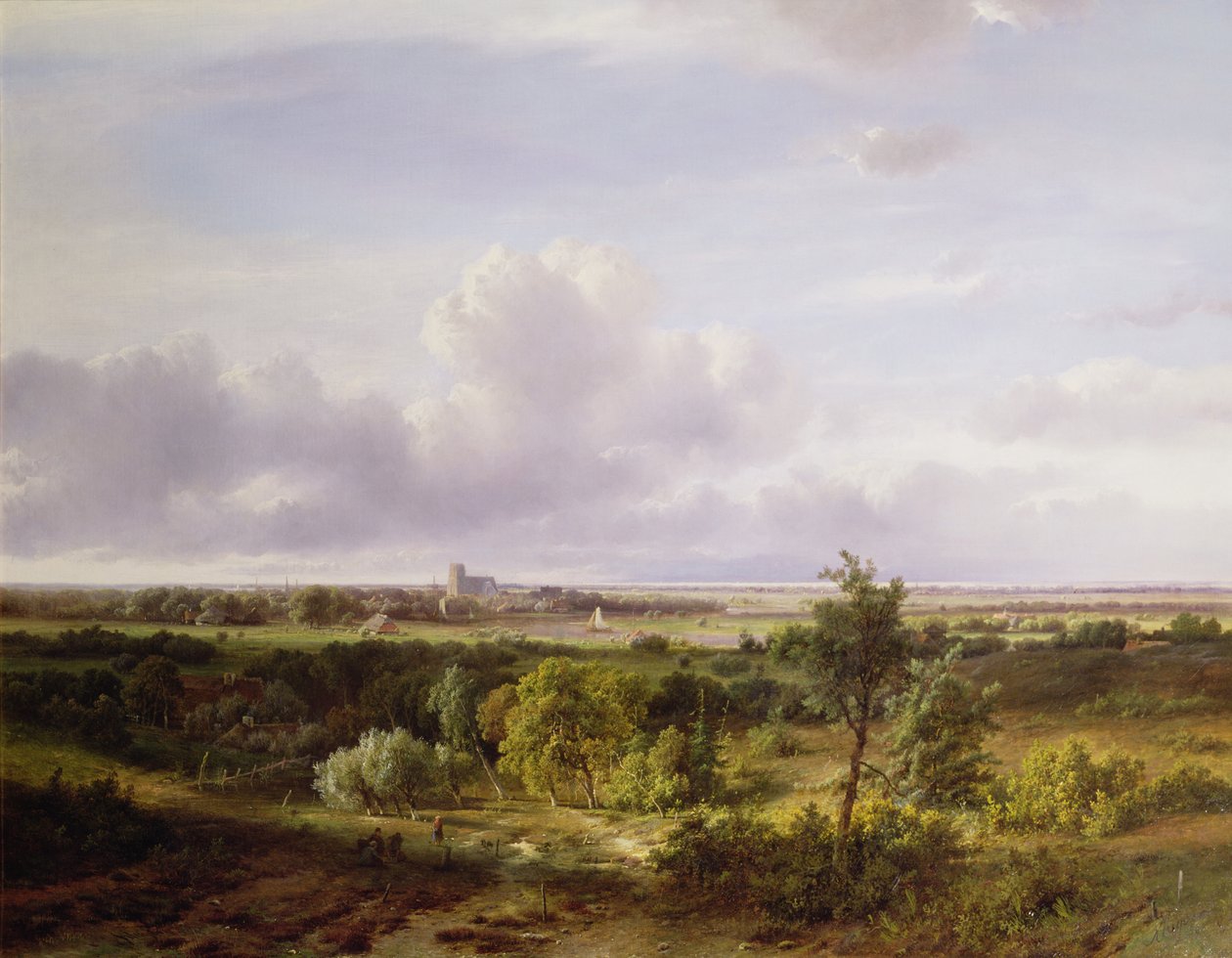 Hollandsk landskab, 19. århundrede af Pieter Lodewijk Francisco Kluyver