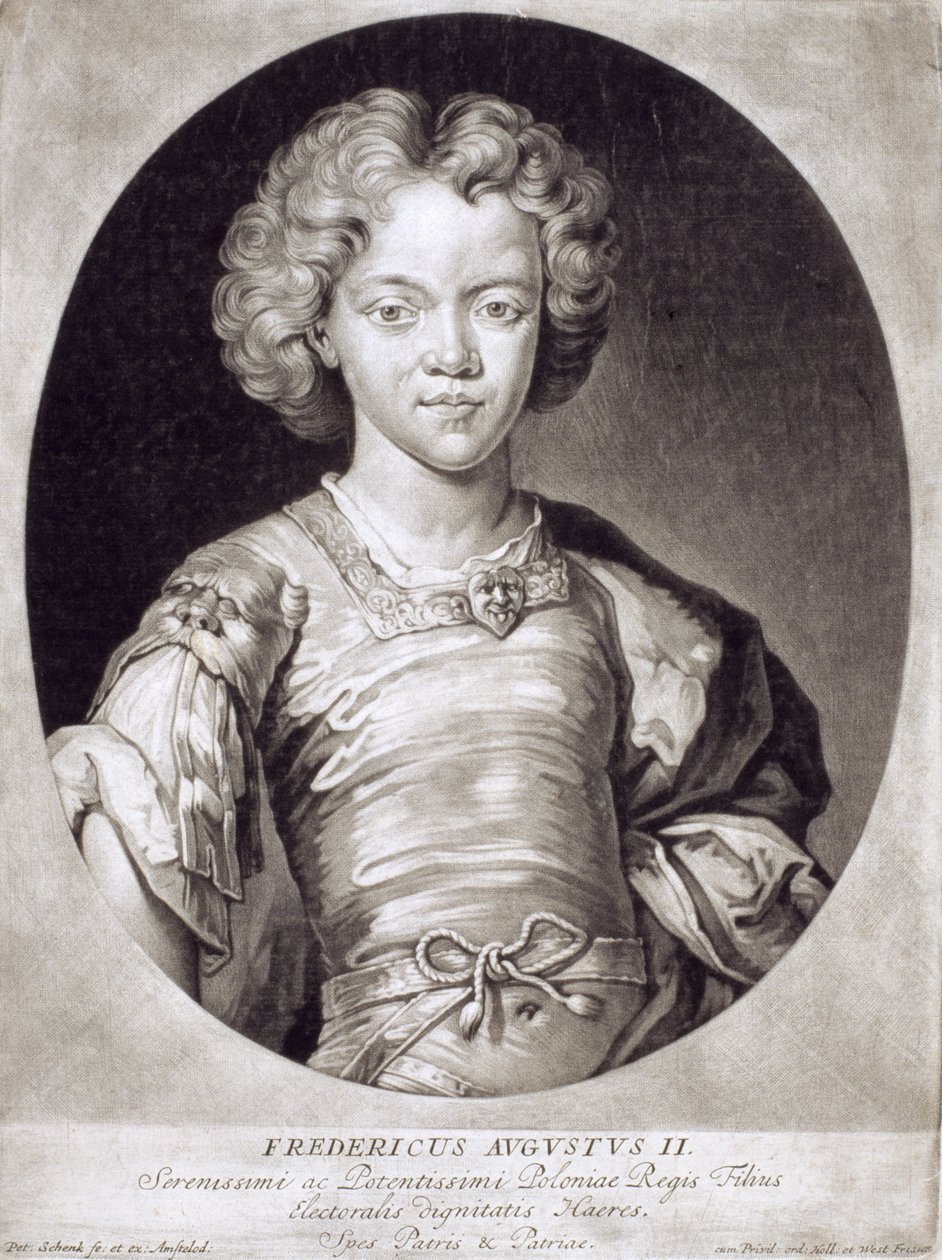 Augustus III (1696-1763) Konge af Polen som barn af Pieter Schenk