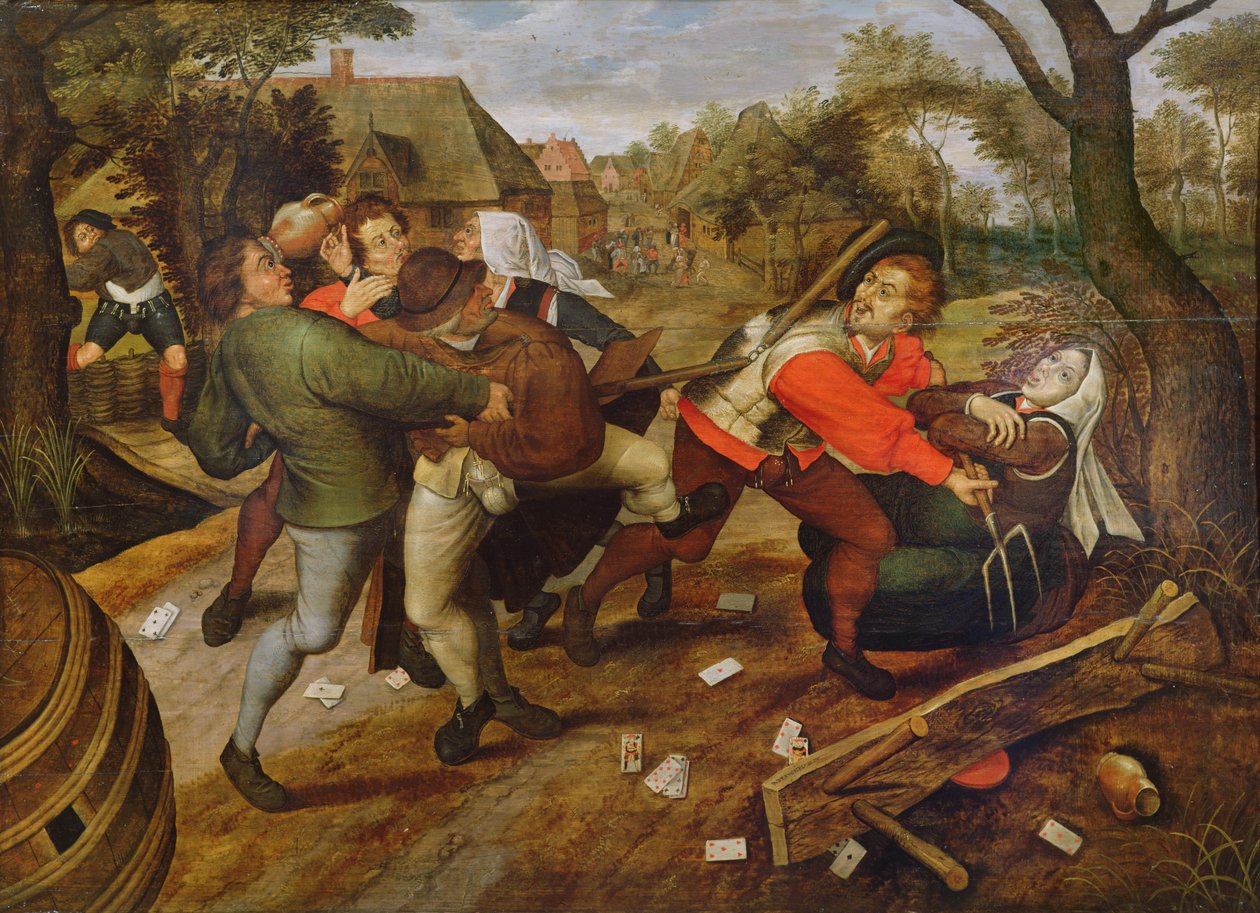 Bondeslagsmål af Pieter Brueghel the Younger