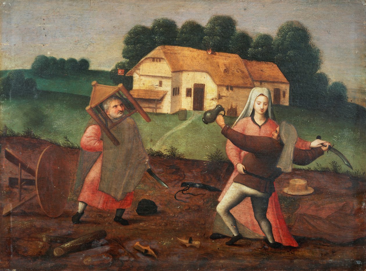 Slagsmålet af Pieter Brueghel the Younger