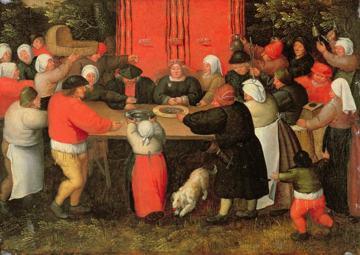 Præsentationen af gaver (se 198005) af Pieter Brueghel the Younger