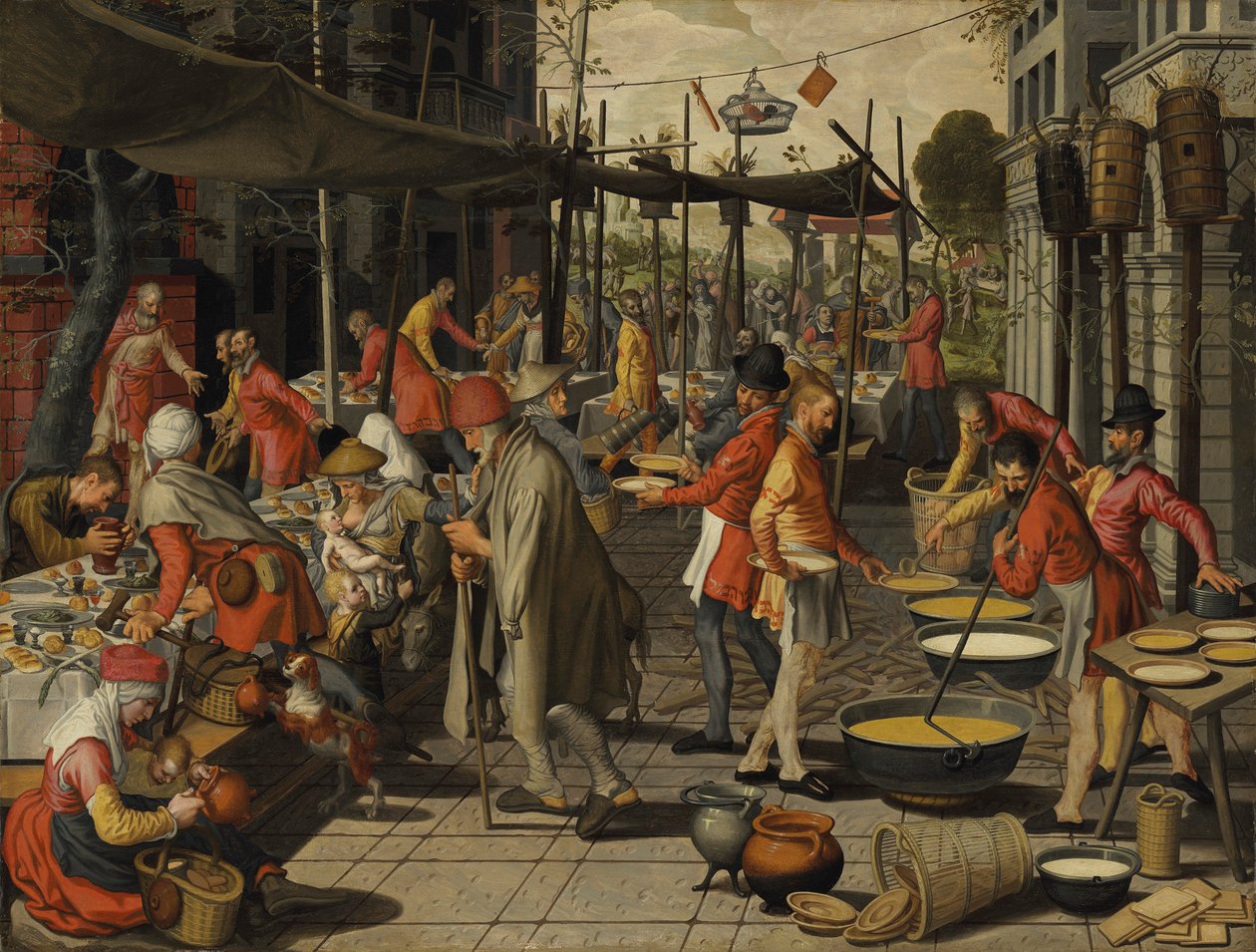 Lignelsen om bryllupsfesten. af Pieter Aertsen
