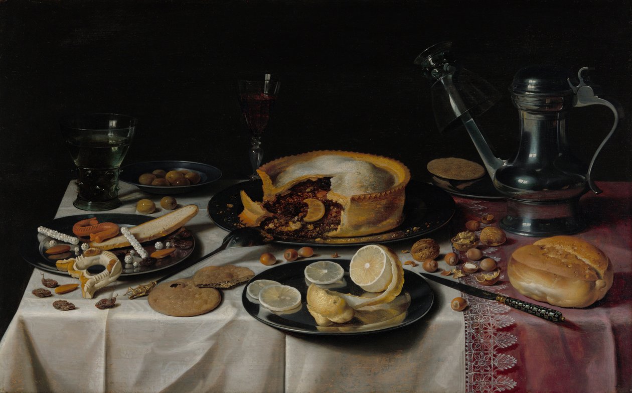 Stilleben, omkring 1625. af Pieter Claesz