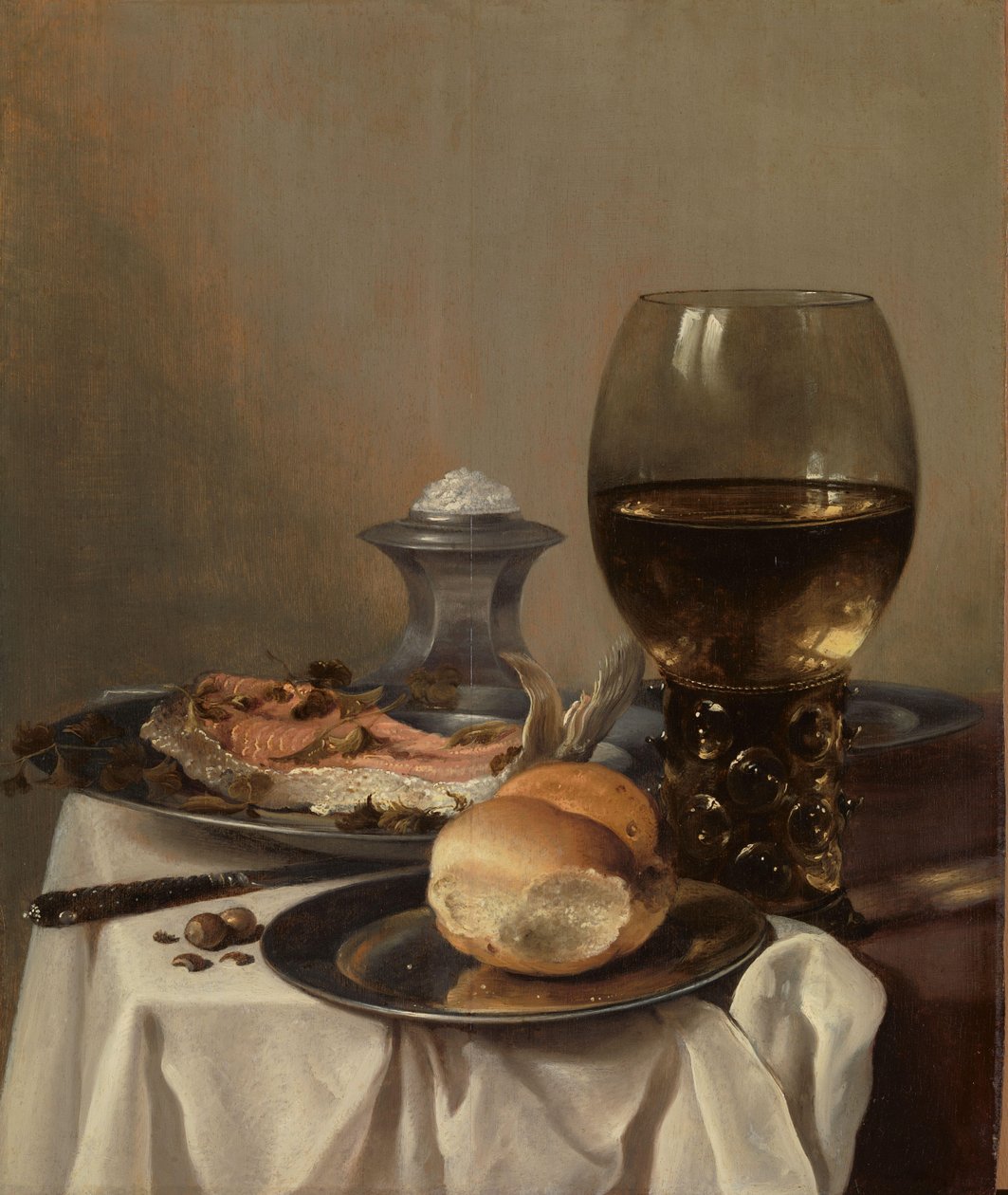 Stilleben med et salt af Pieter Claesz