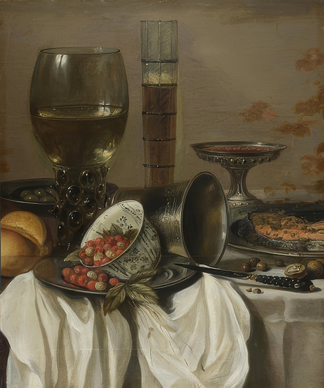 Stilleben med drikkekar. 1649 af Pieter Claesz
