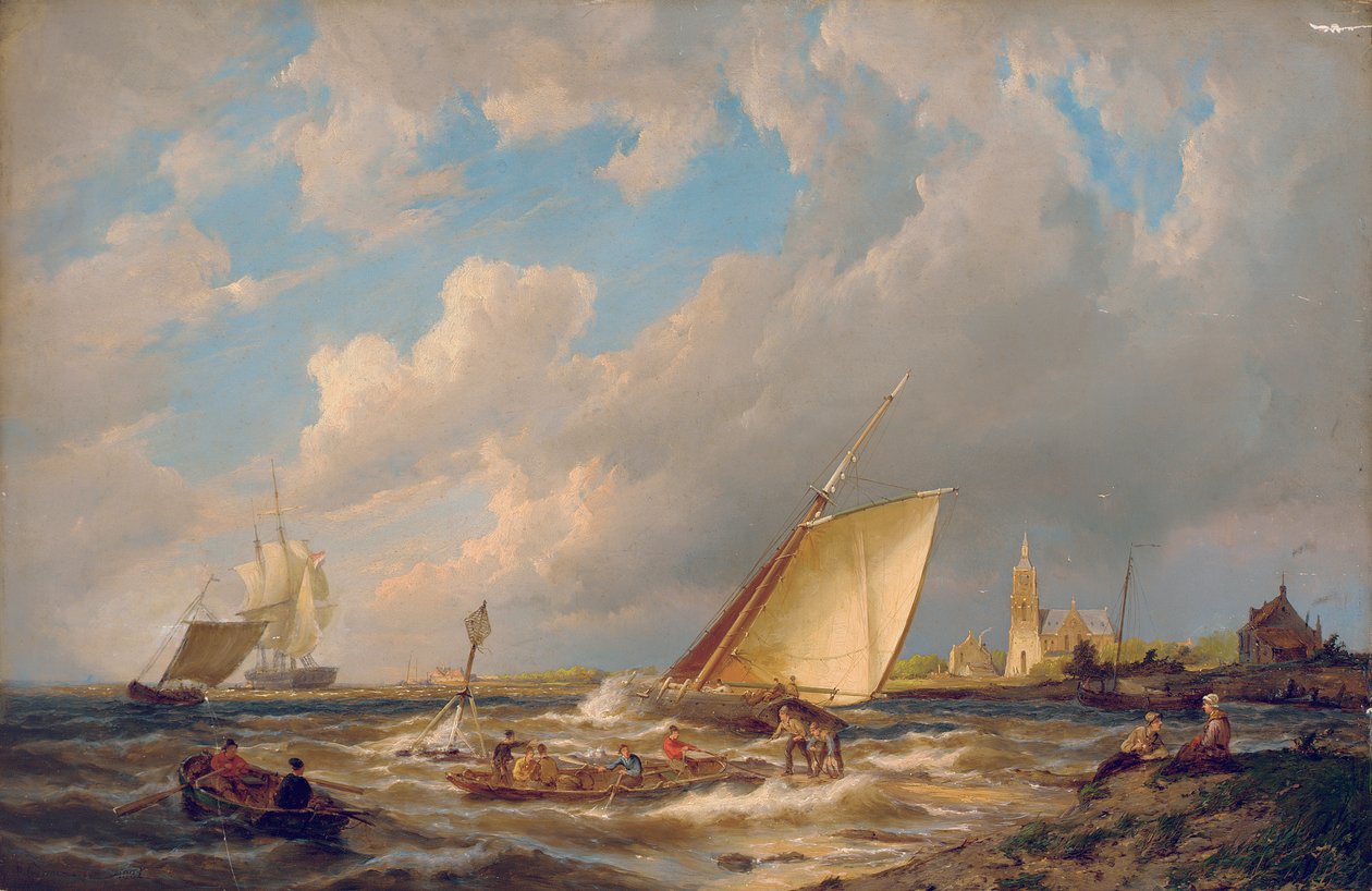 Maassluis, Holland af Pieter Cornelis Dommerson